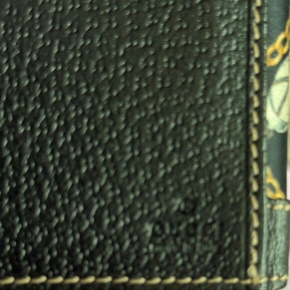 EUC Gucci Leather and Silk Patterned Wallet (RARE) - Picture 9 of 10